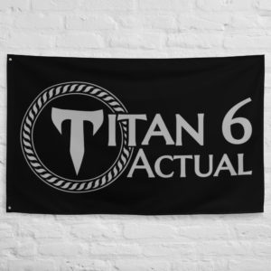 Blackout Titan Stacked Logo Gym Flag (Marble)