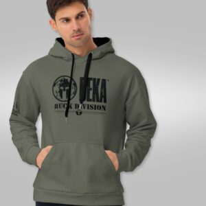 Men's Conquer Titan 6 x DEKA Ruck Up Pullover Hoodie in OD Green