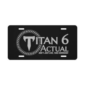 Titan 6 Actual Stacked Logo - Vanity license plate